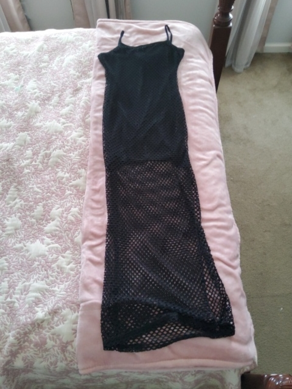 Fashion Nova Black Spaghetti Strap Slip Dress